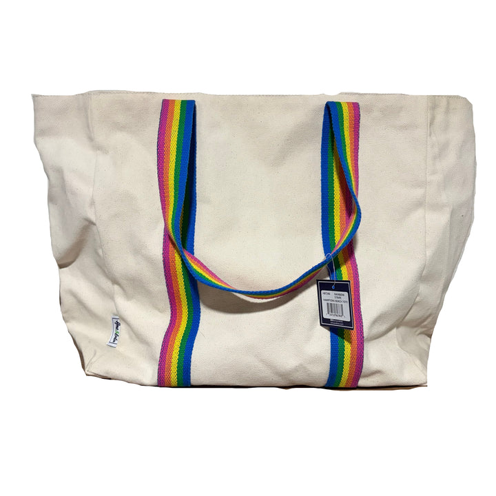 Ame & Lulu Hamptons Beach Tote - Rainbow Stripe - Skorzie