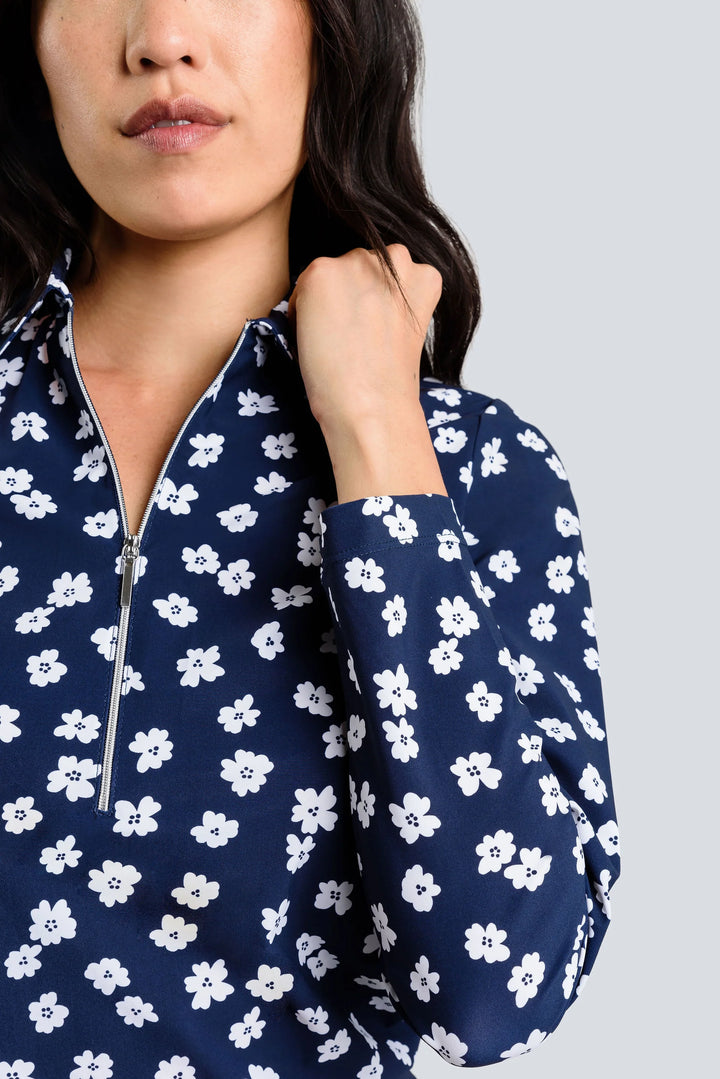 Jayebird Sport Meg Top - Navy Floral - Skorzie