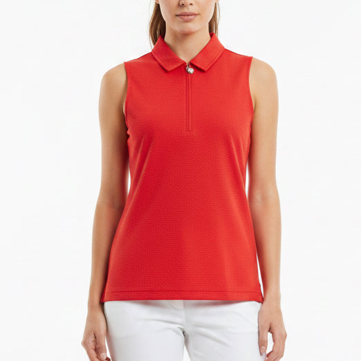Daily Sports Women's Golf Polo Peoria S/L Bright Red Size XS