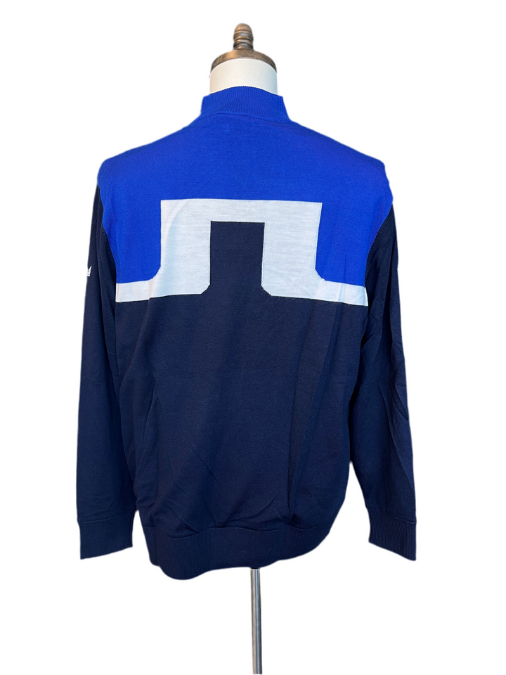 J. Lindeberg Jeff Windbreaker Sweater (w/ logo) - Navy - Skorzie