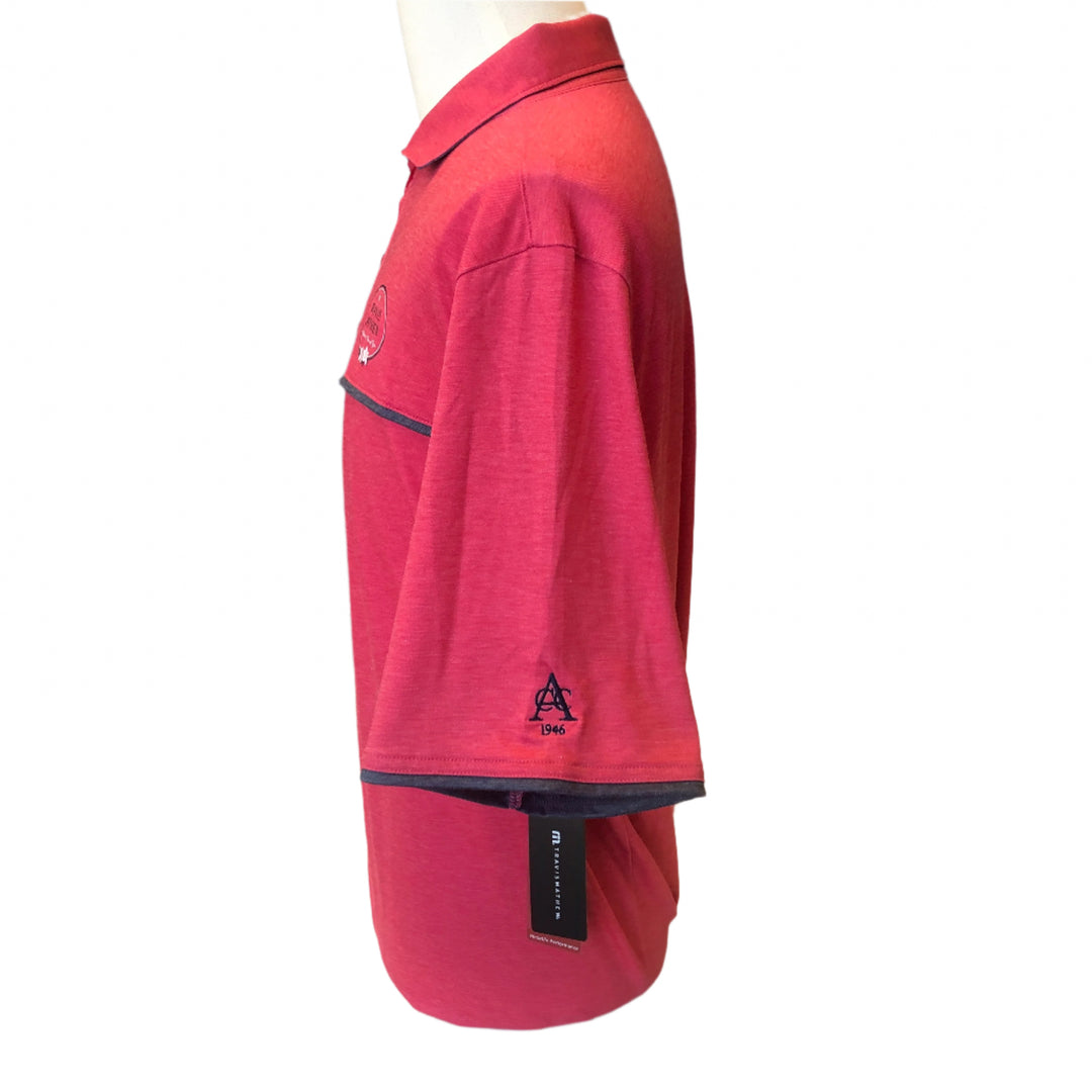 Travis Mathew Featherweight Ofty Polo (w/ logo) - Heather Azalea  - XX-Large - Skorzie