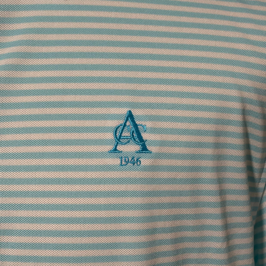 Straight Down Del Mar Stripe Polo (w/logo) - Tahoe