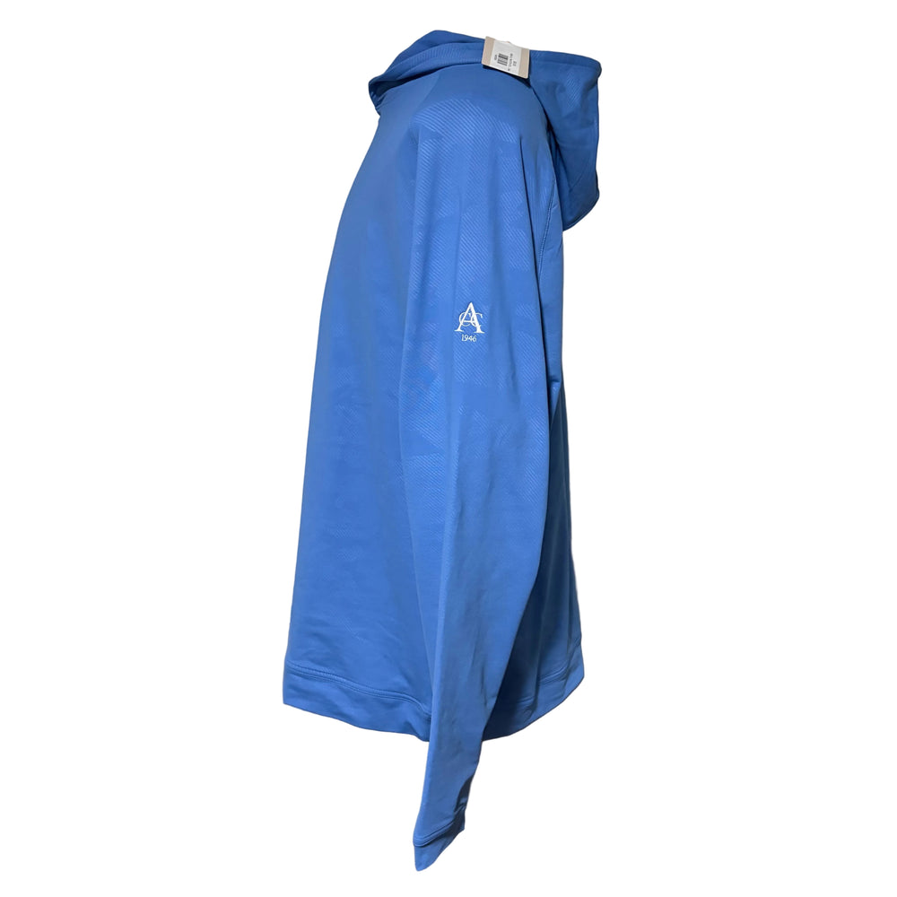 Peter Millar Pine Camo Performance Hoodie (w/logo) - Tide Blue - Large - Skorzie
