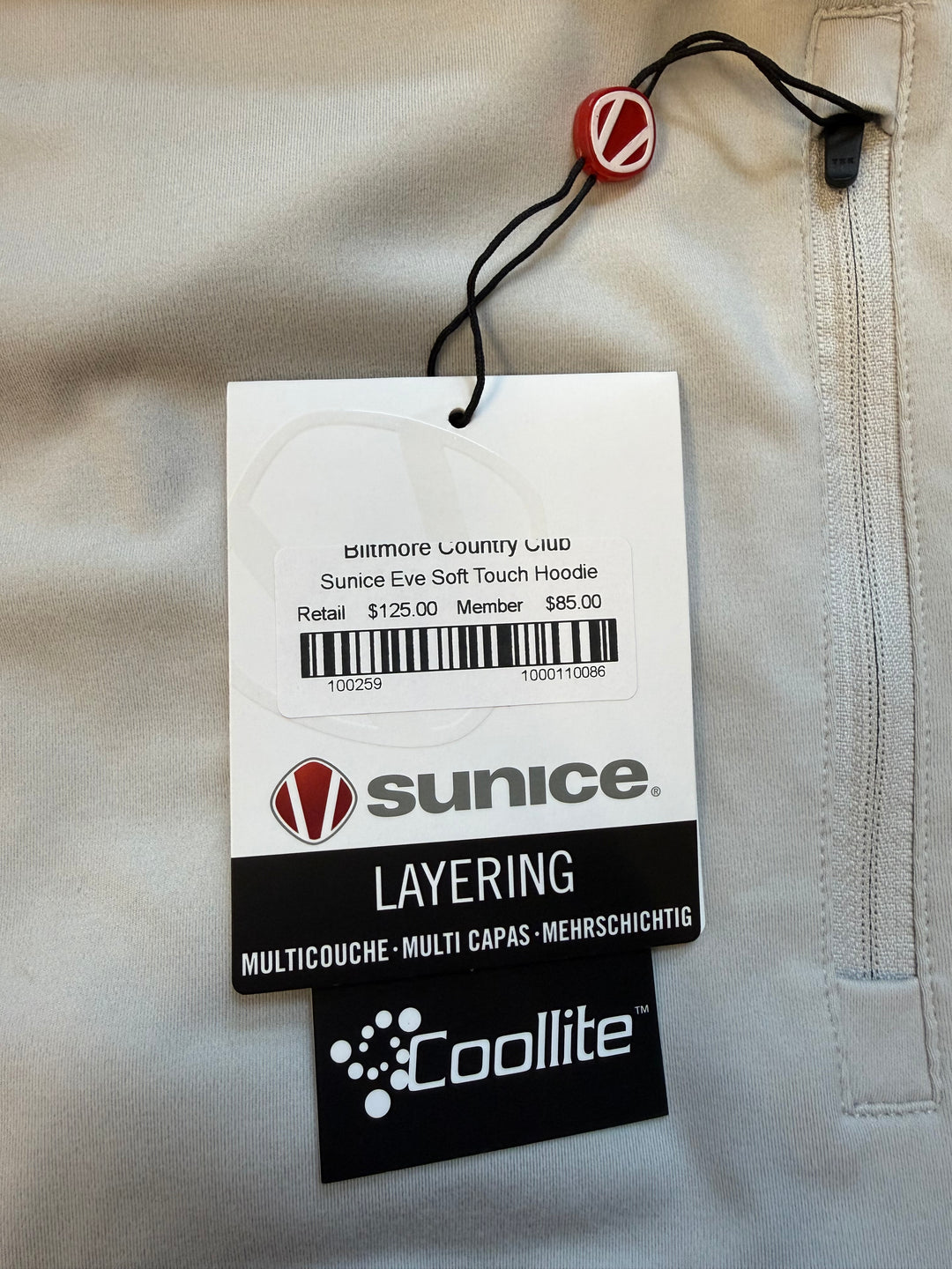 Sunice Womens Eve Soft Touch Hoodie (w/ logo) - Grey -  XS