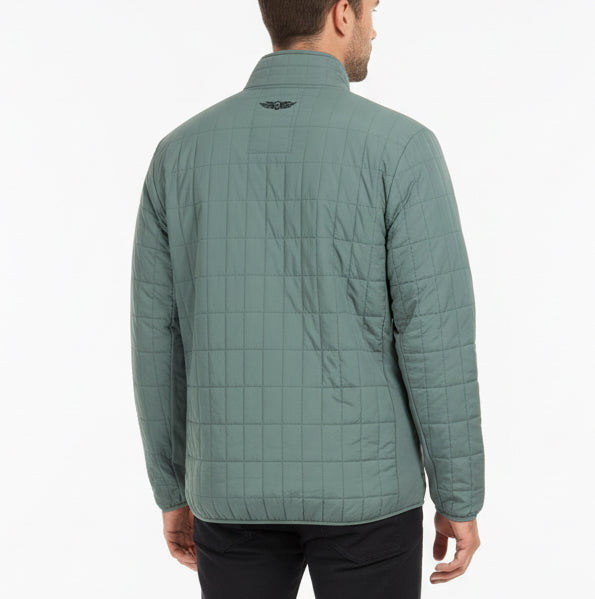 Straight Down Men's Golf Jacket Big Sky Quilted Dark Forest Size L