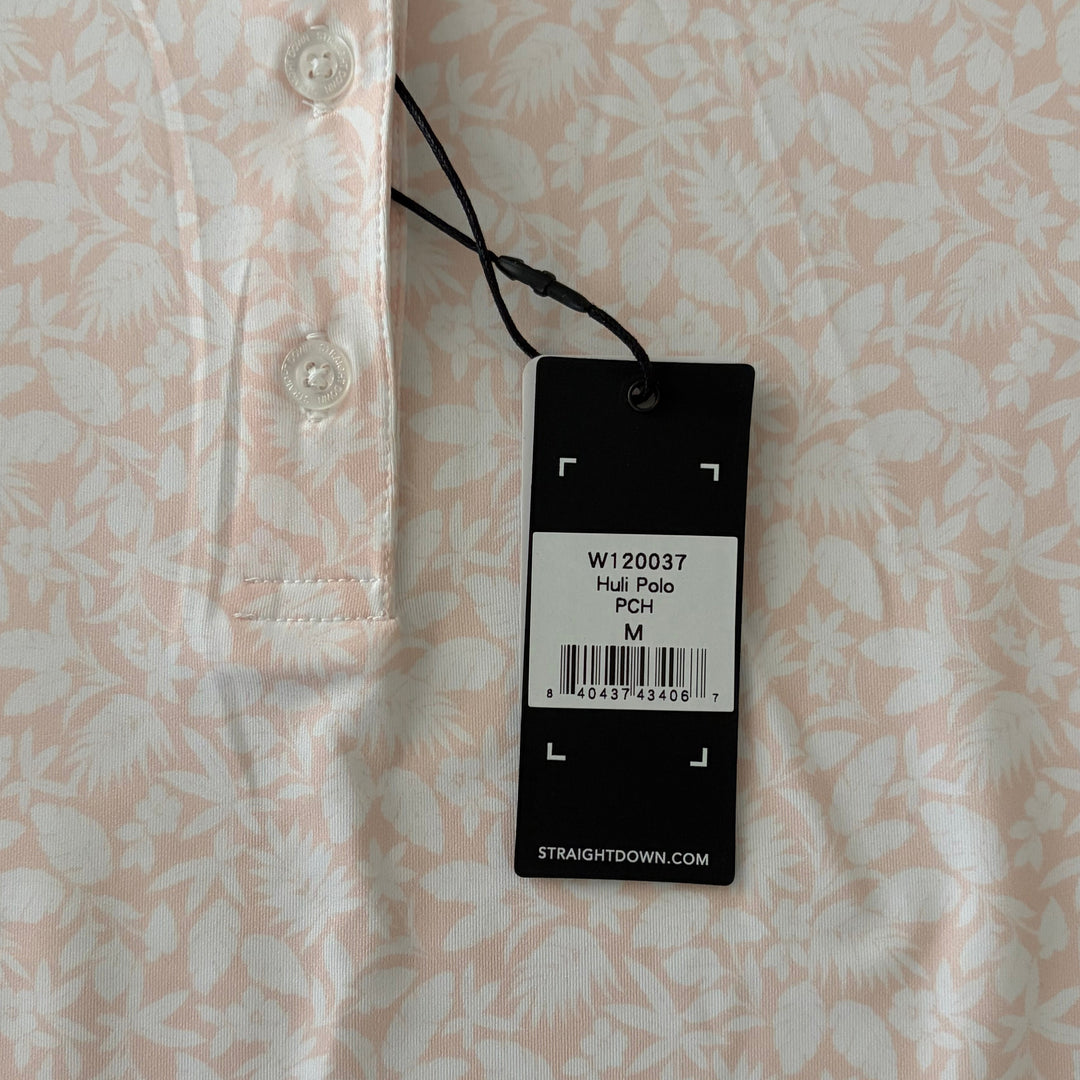 Straight Down Women's Golf Polo Huli Peach Size M