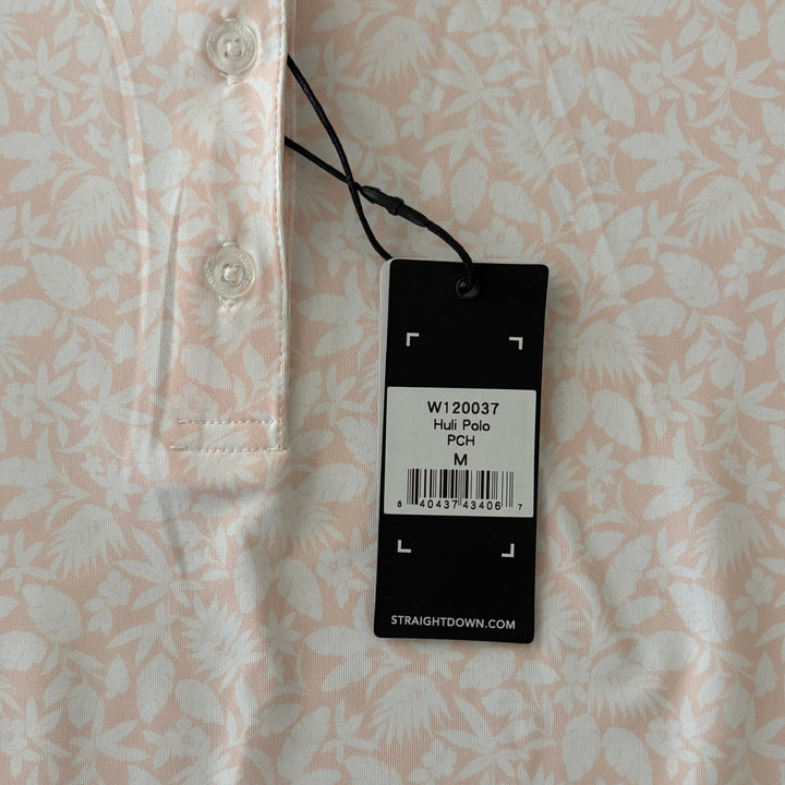 Straight Down Women's Golf Polo Huli Peach Size M