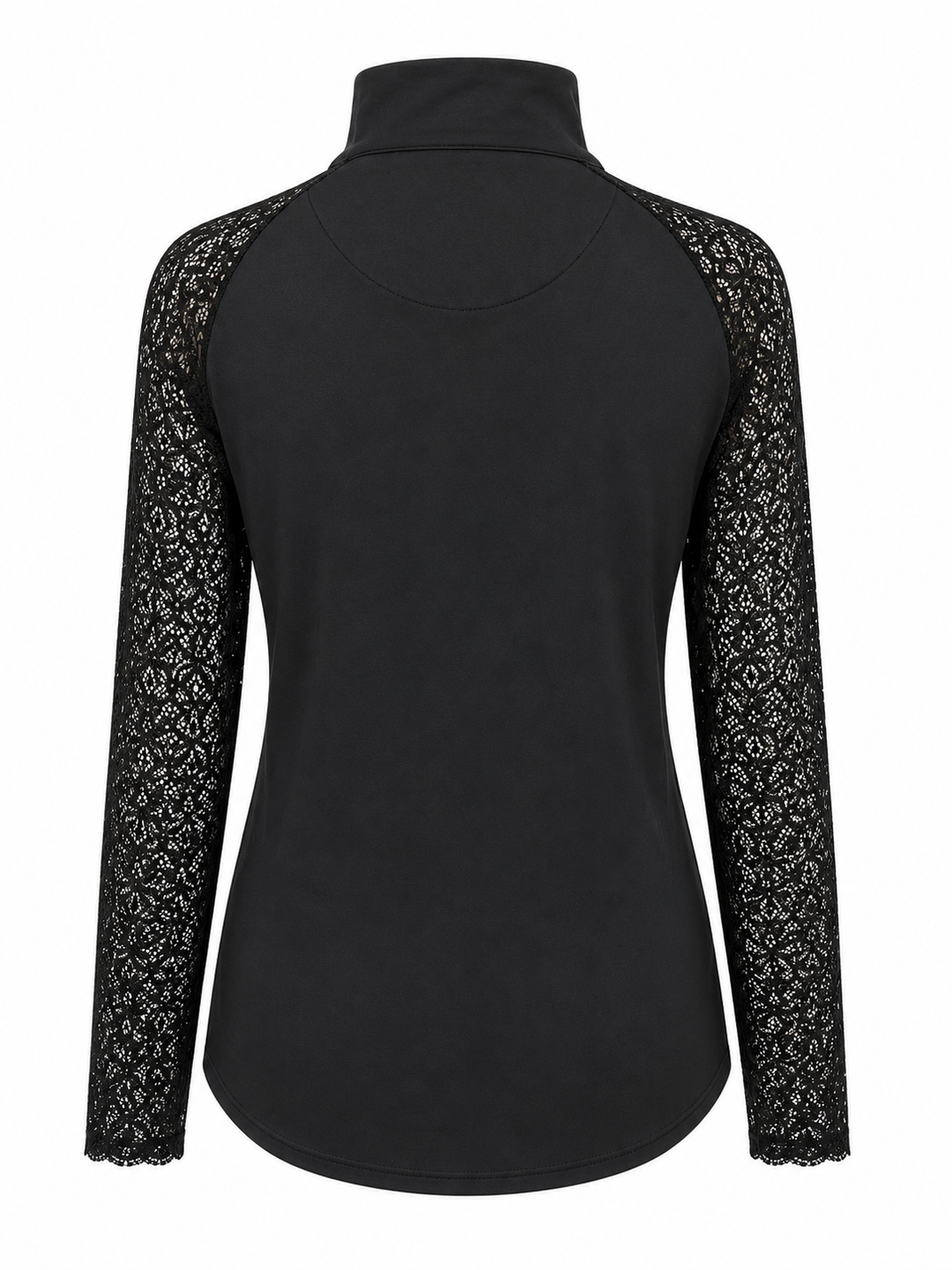 Kastel Denmark Long Sleeve Raglan 1/4 Zip Sun Shirt - Black Floral Lace - Skorzie