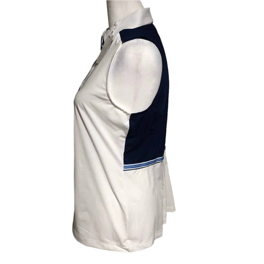 Greg Norman Princeton Sleeveless Polo - White - Medium - Skorzie