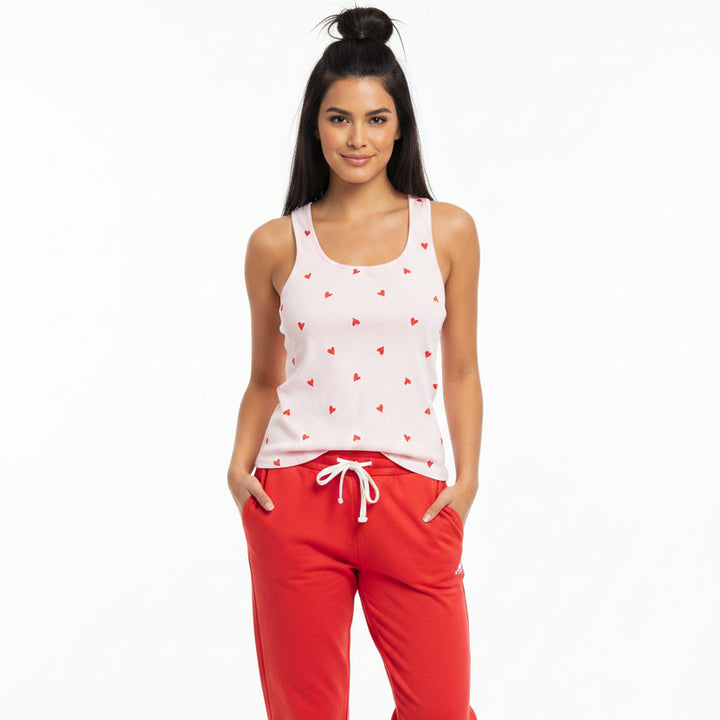 Z Supply Women's Tank Speak To My Heart Pink Marshmallow Size L - FINAL SALE ITEM (FINAL SALE ITEM)
