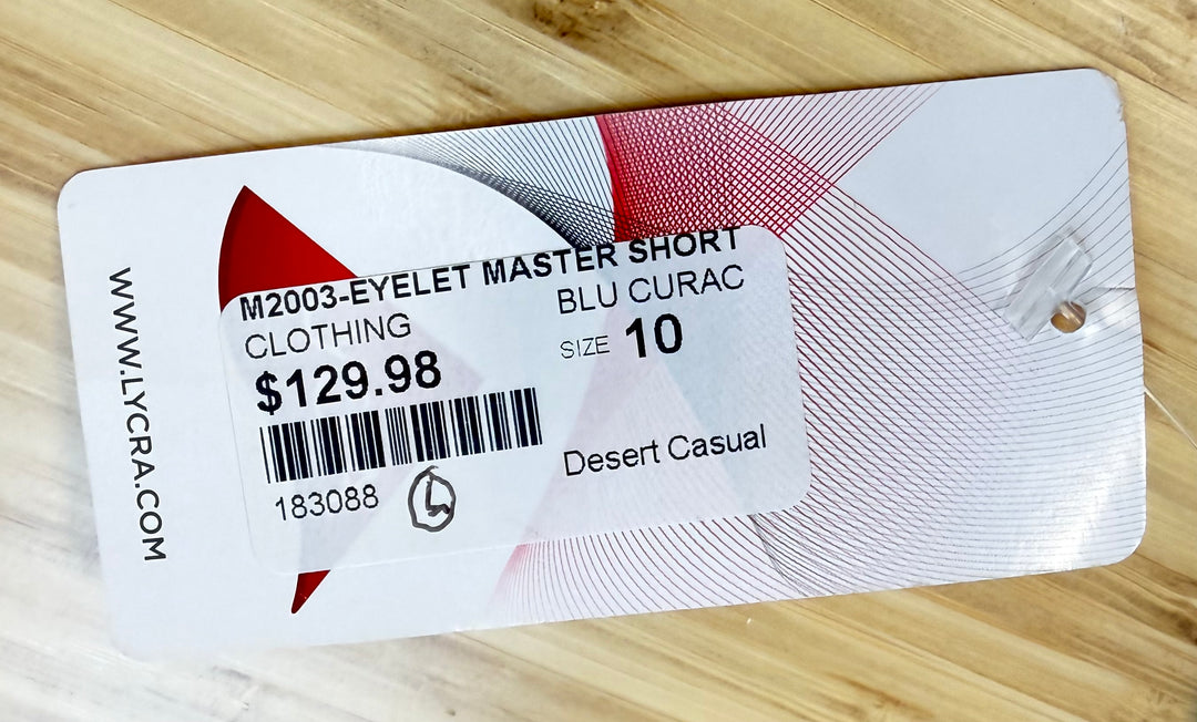 Swing Control Eyelet Master 13 Shorts - Blue Curacao - Size 10