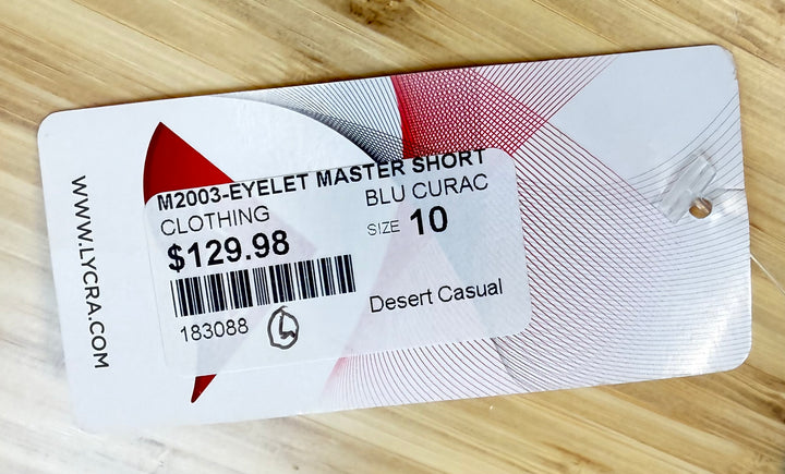 Swing Control Eyelet Master 13 Shorts - Blue Curacao - Size 10