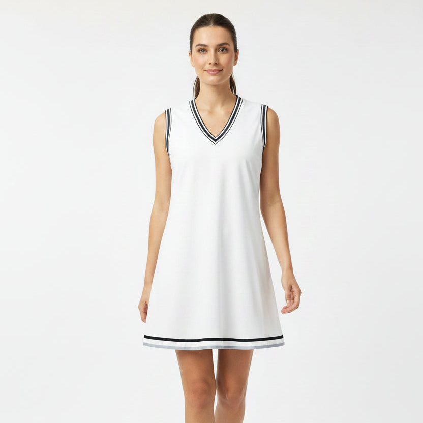 Varley Amanda Court Dress (32.5") - White - X-Small - Skorzie