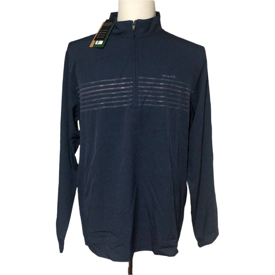Travis Matthew Some Beach 1/4 Zip (w/ logo) - Dress Blues - Large - Skorzie