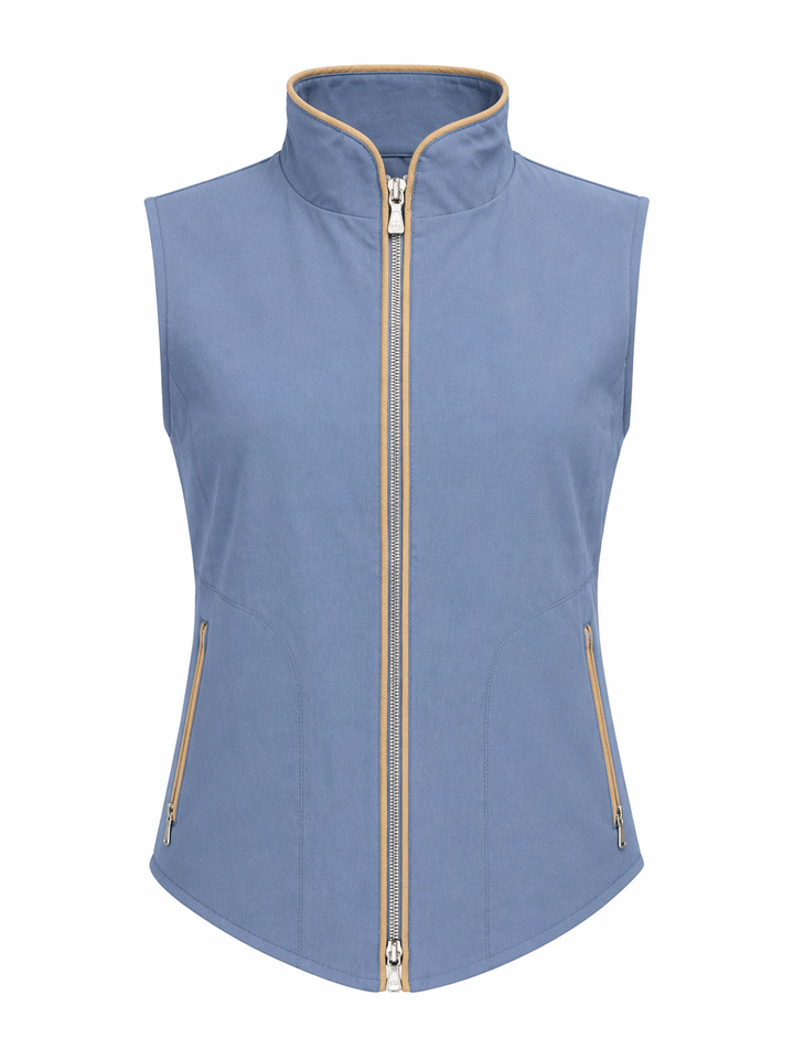 Peter Millar Women's Full-Zip Surge Vest - Blue - Large - Skorzie