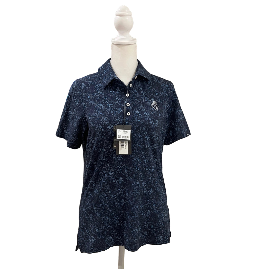 KJUS Women's Hollow Pima Polo (w/logo) - Atlanta Blue - Small - Skorzie