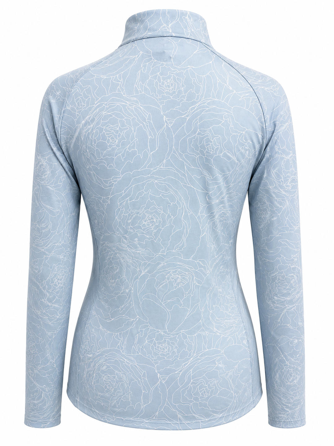 Adidas Roses Quarter Zip Mock (w/ logo) - Steel Blue