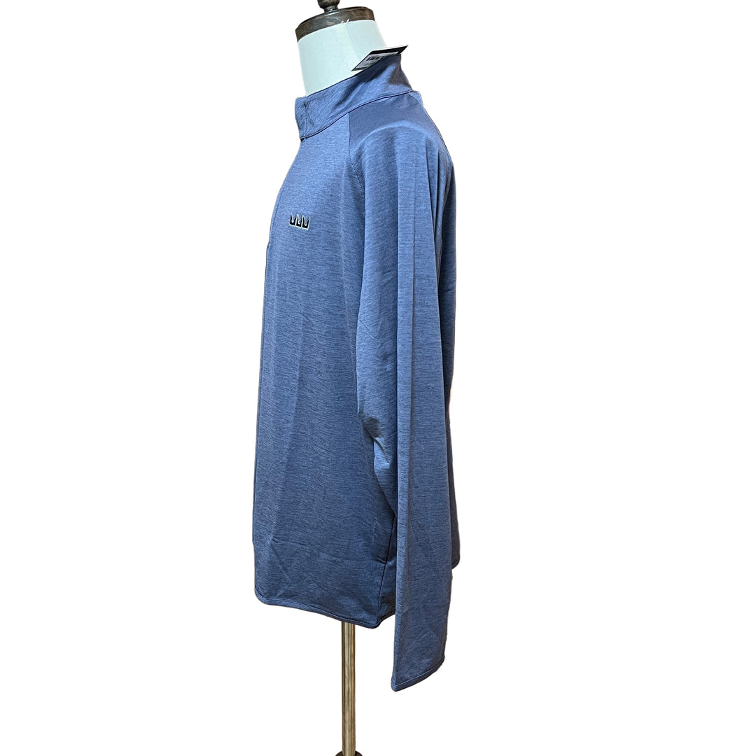 Peter Millar Stealth Performance Quarter Zip (w/logo) - Nebula Blue - X-Large - Skorzie