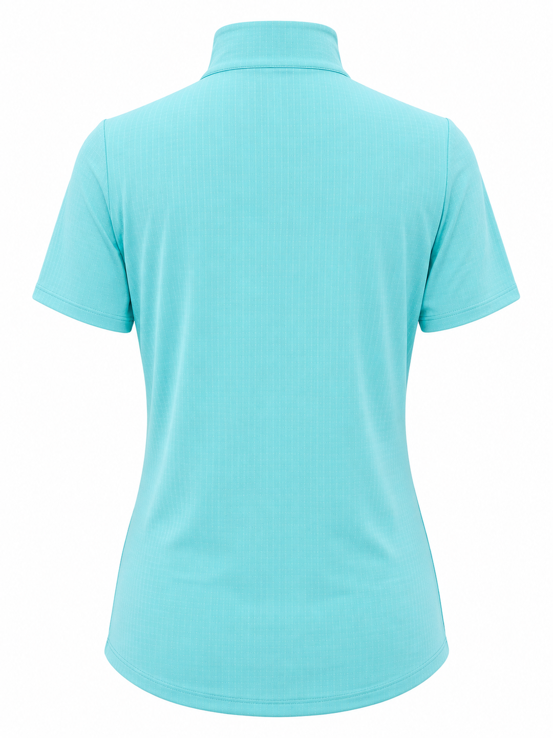 IBKUL Solid Short Sleeve Zip Mock - Seafoam