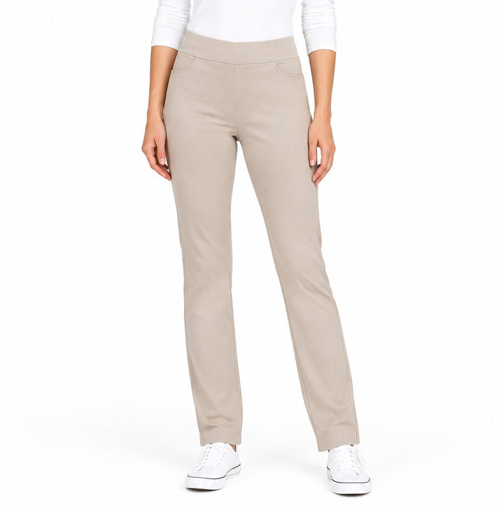 Slimsation Women's Narrow Golf Pants 31" Stone Size 8