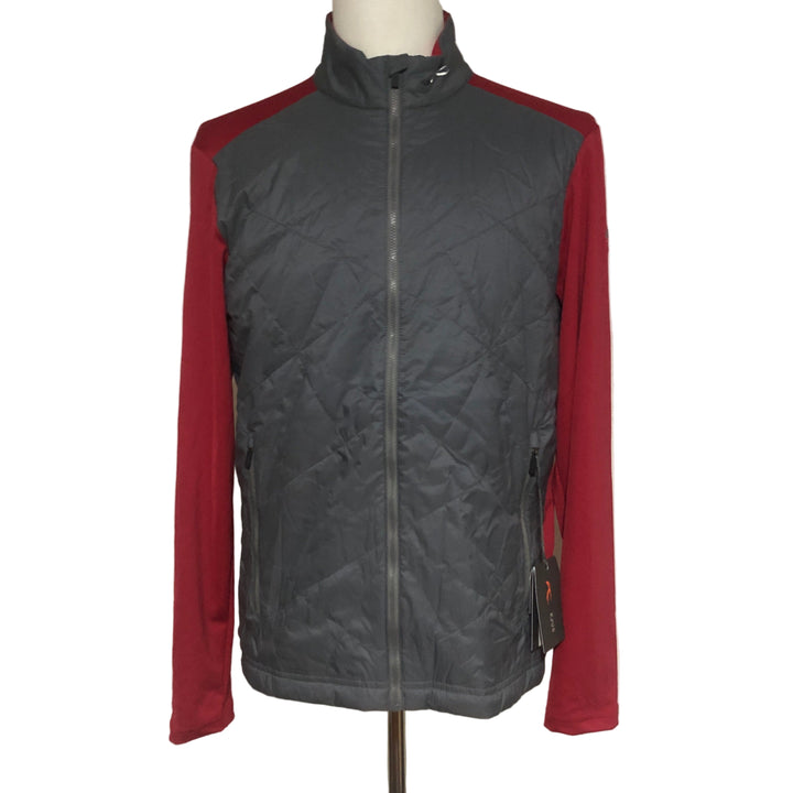 KJUS Retention Jacket (w/ logo) - Grey/Red - Medium - Skorzie