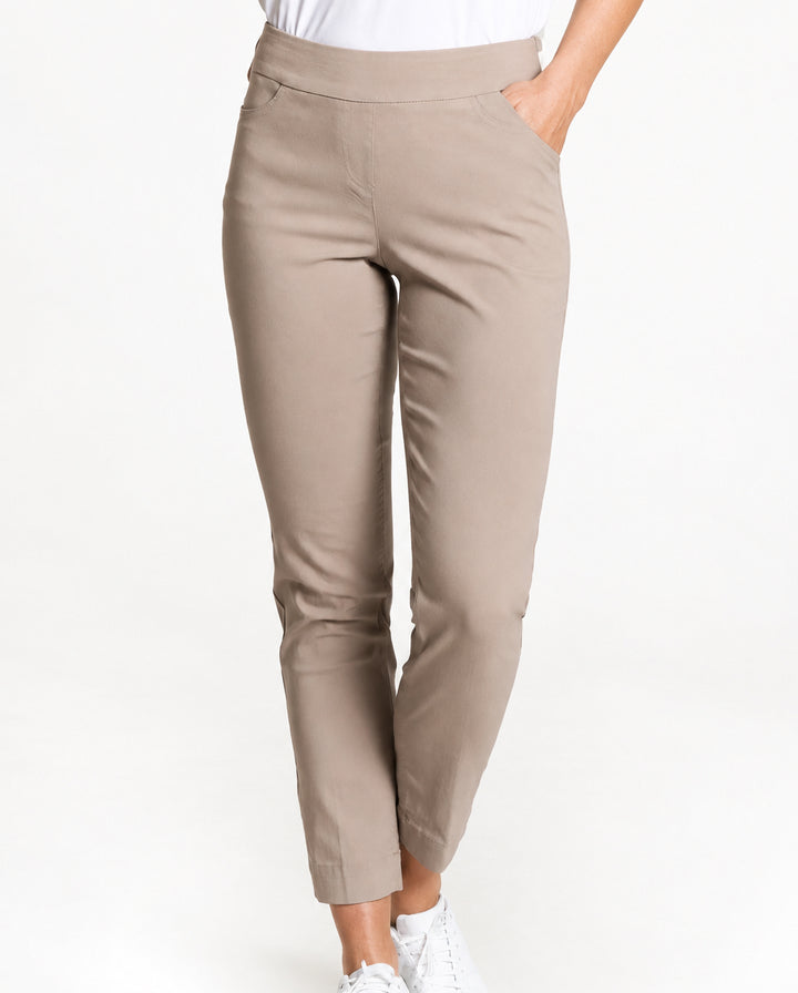 Slimsation Women's Golf Ankle Pants 29" Stone Size 8