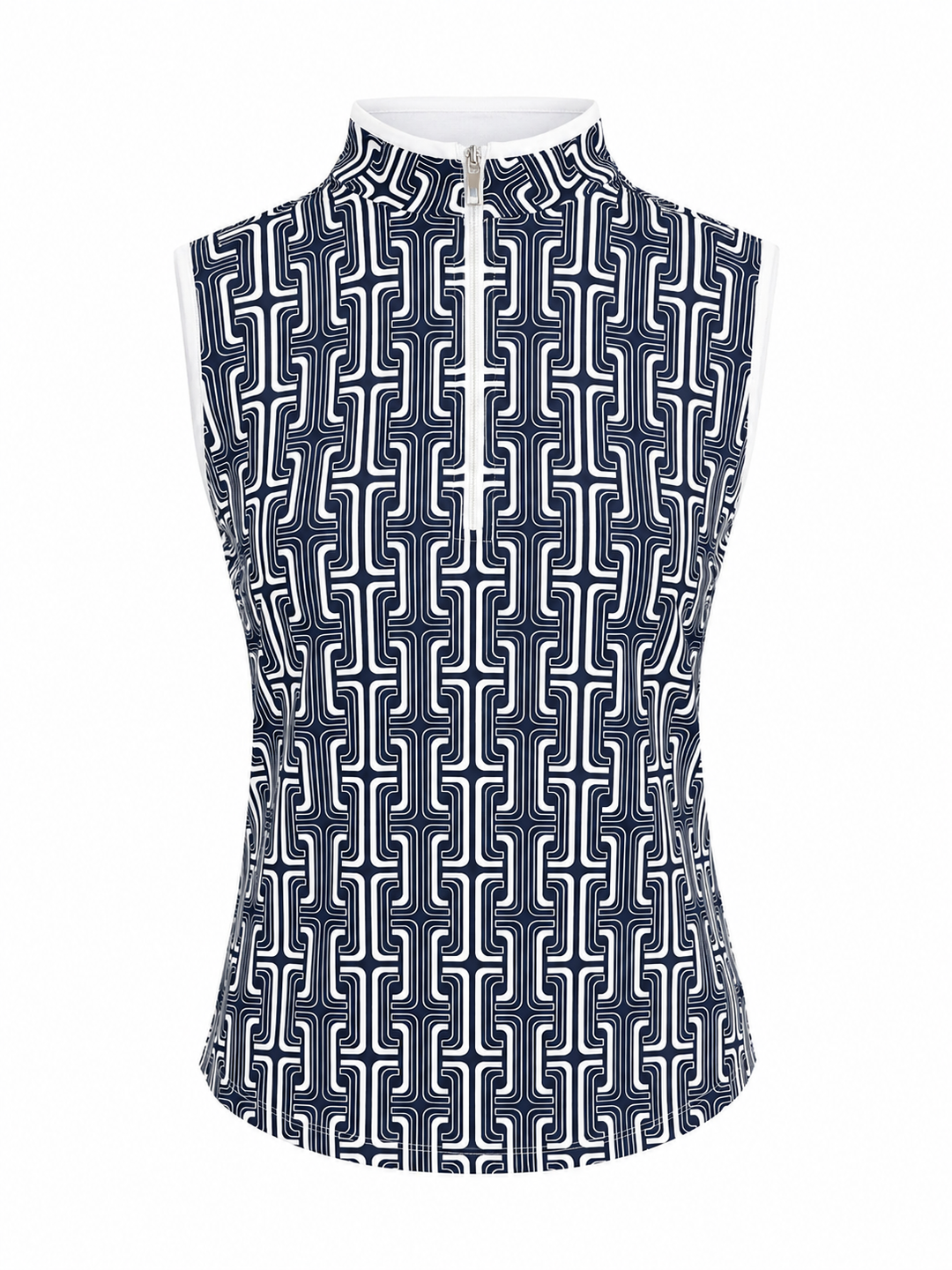 Tail Women's Sleeveless Zip Top - Navy/White