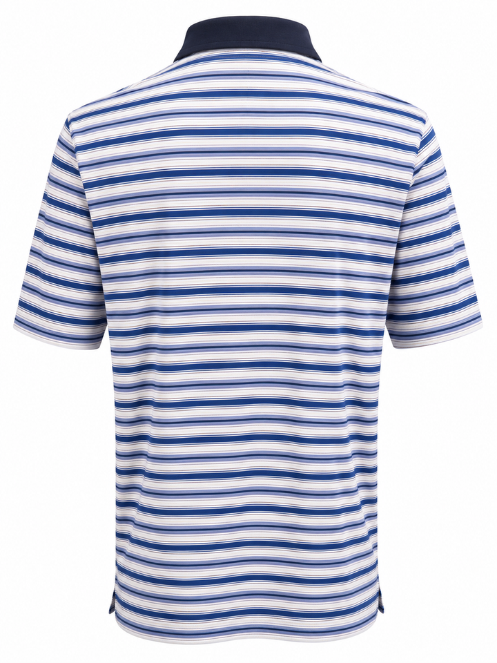 Dunning Golf Performance Polo (w/ logo) - Sapphire/Dewberry