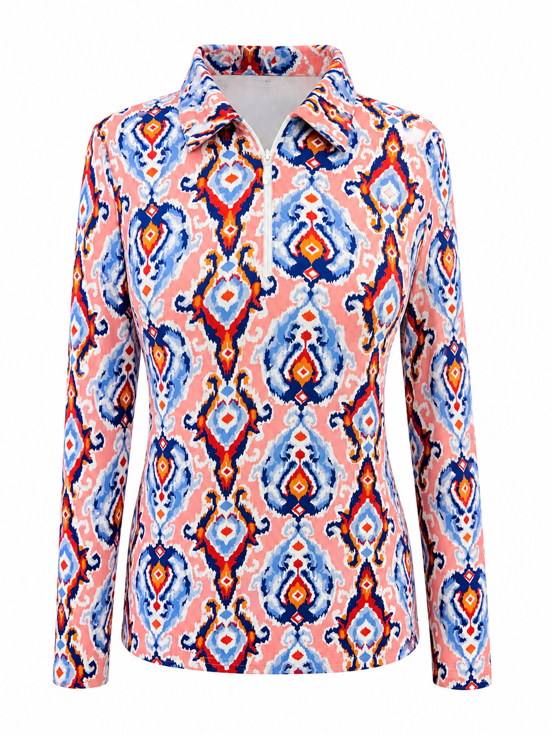 IBKUL Long Sleeve Zip Polo - Southwest - Small - Skorzie