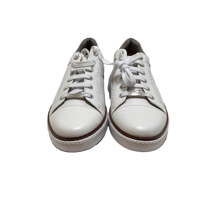 Royal Albartross Men's Italian Leather Spikeless Golf Shoe - White - Size 10