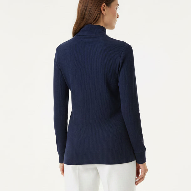 Straight Down Women's Quarter Zip Hills (w/ logo) New Indigo Size XL