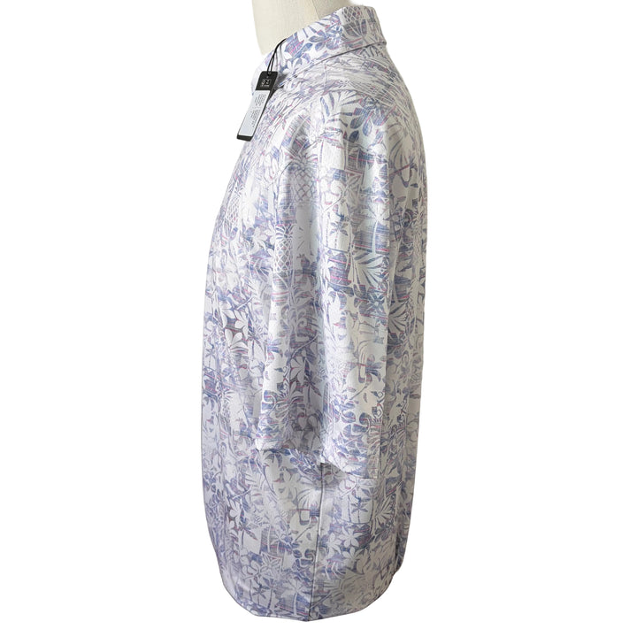 Greg Norman Stretch Mesh Piña Fiesta Polo - White - Large - Skorzie