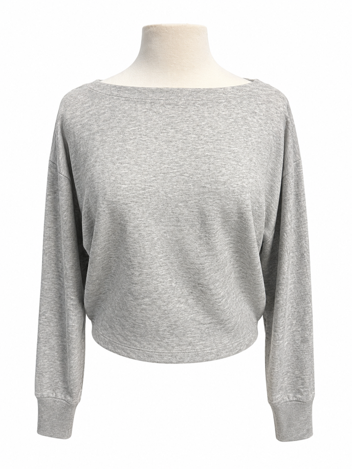 Greyson Ojai Boat Neck Long Sleeve Top - Light Grey Heather - Medium - Skorzie