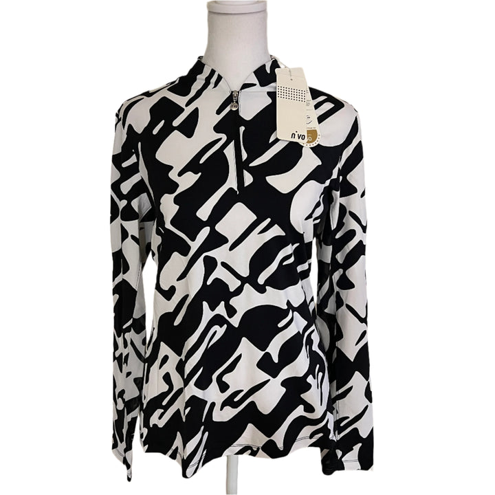 NVO Lolita Mock - Black/White Print - Small - Skorzie