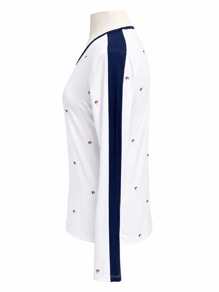 SanSoleil Long Sleeve Sun Shirt - Flag Day