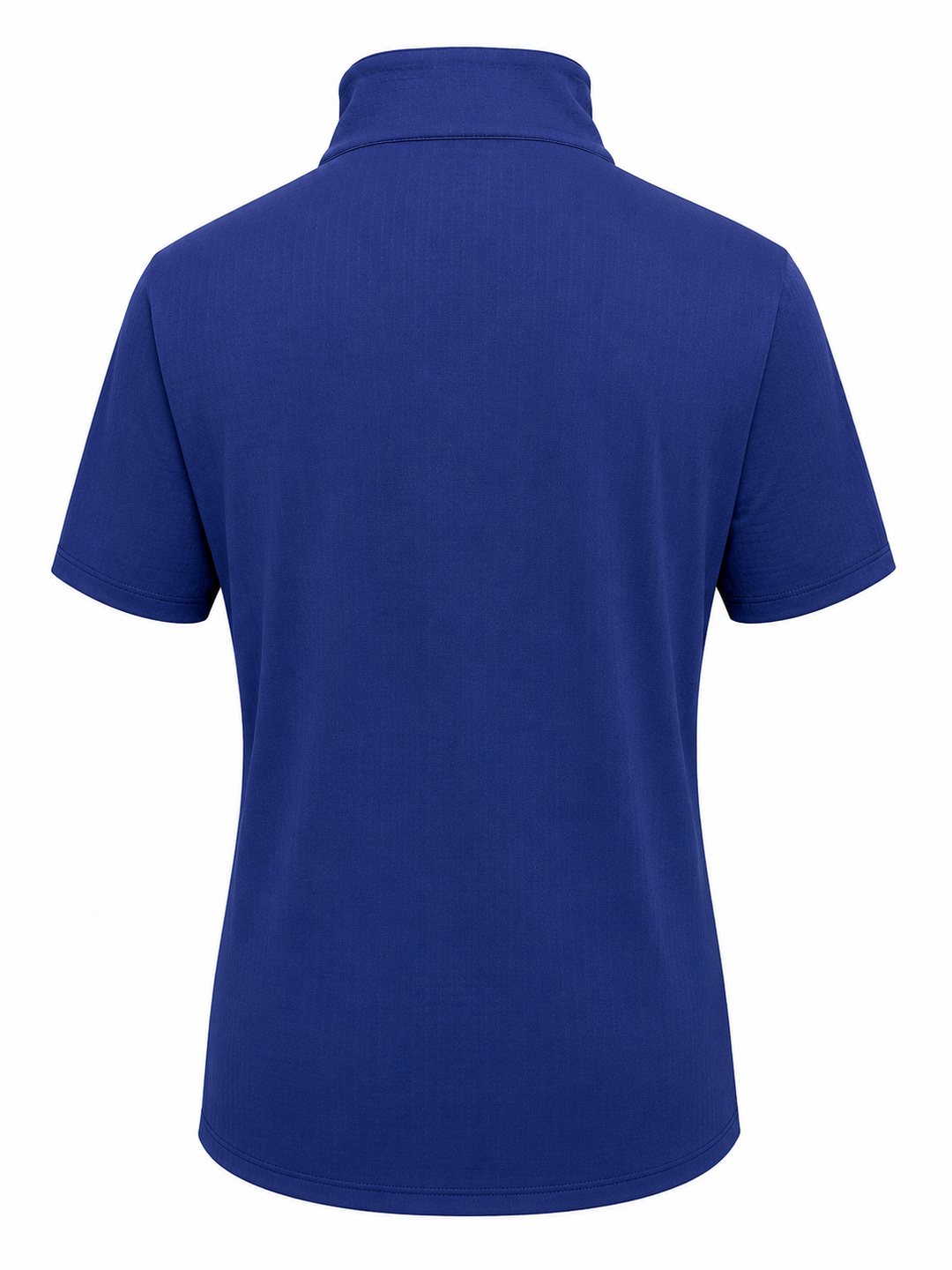 IBKUL Solid Short Sleeve Zip Mock - Navy