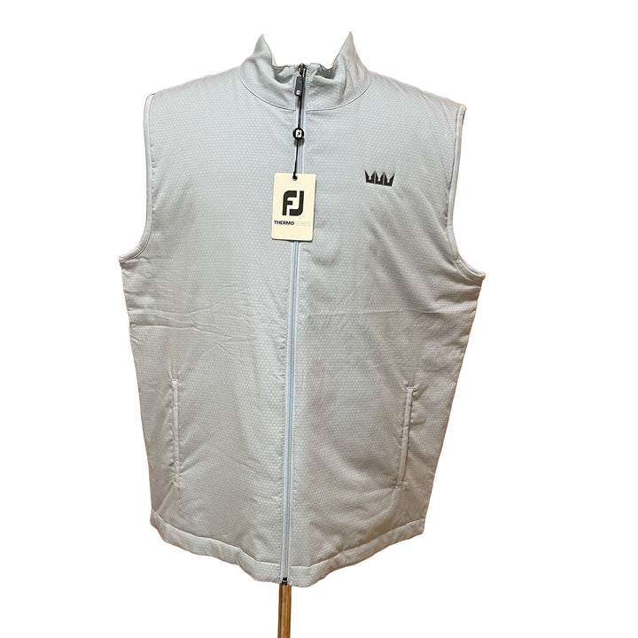 FootJoy Full Zip Thermal Vest (w/ logo) - Grey Blue - X-Large - Skorzie
