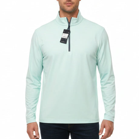 Straight Down Men's Golf Quarter Zip Crusher Mint Size L