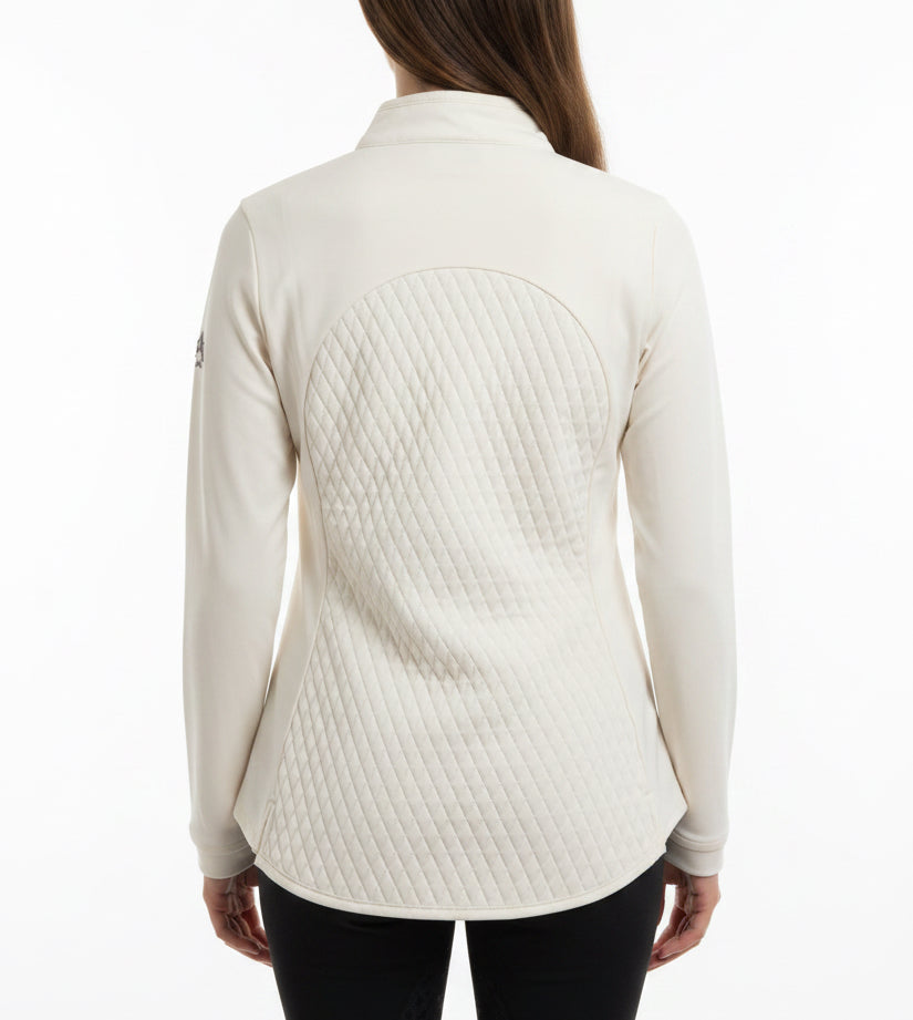 Peter Millar Women's Jacket Merge Mini Diamond Quilt Hybrid (w/ logo) Ivory Size S