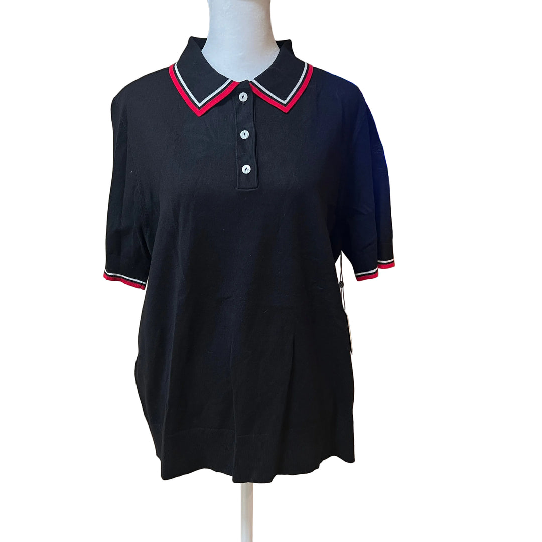 Belyn Key Niecie Sweater (w/ logo) - Onyx/Chalk/Scarlet - X-Large - Skorzie