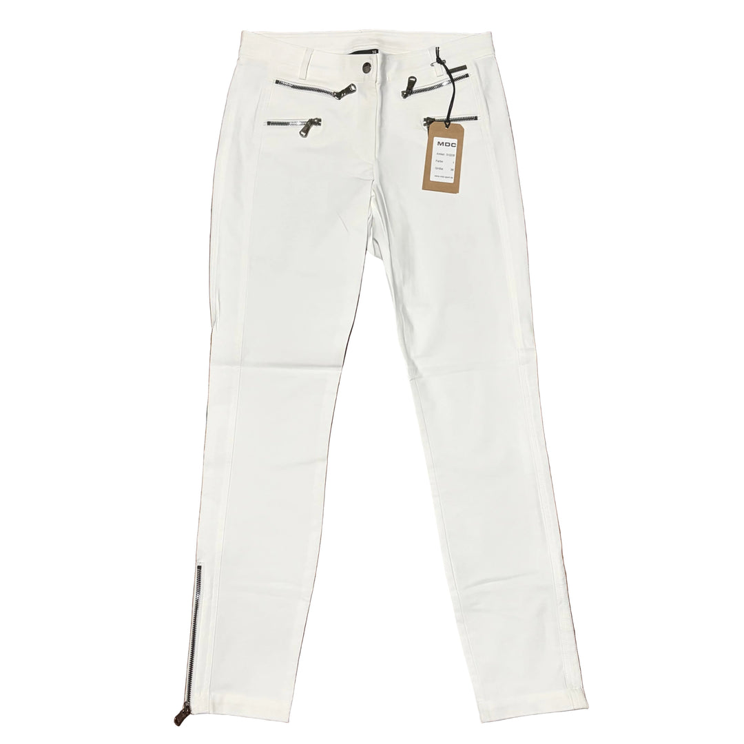MDC Stretch Double Zip Ankle Pants 29" - White - Skorzie