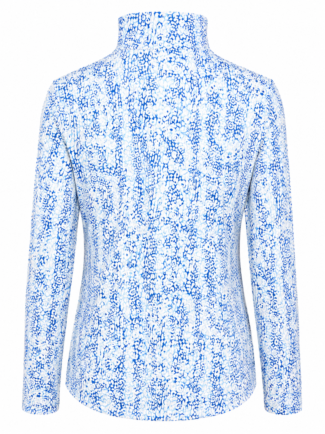 SanSoleil Womens Long Sleeve Zip Polo - Zanzibar Blue