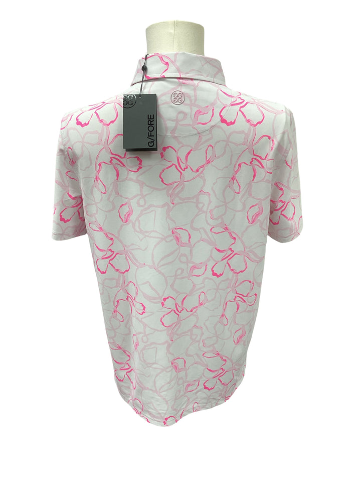 G/FORE Men's Watercolour Floral Tech Pique Polo, Size M