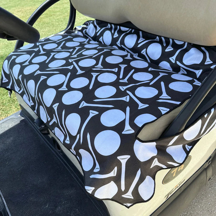 Best of Golf America Double Sided Golf Cart Seat Cover - Ball & Tee / Happy Hour