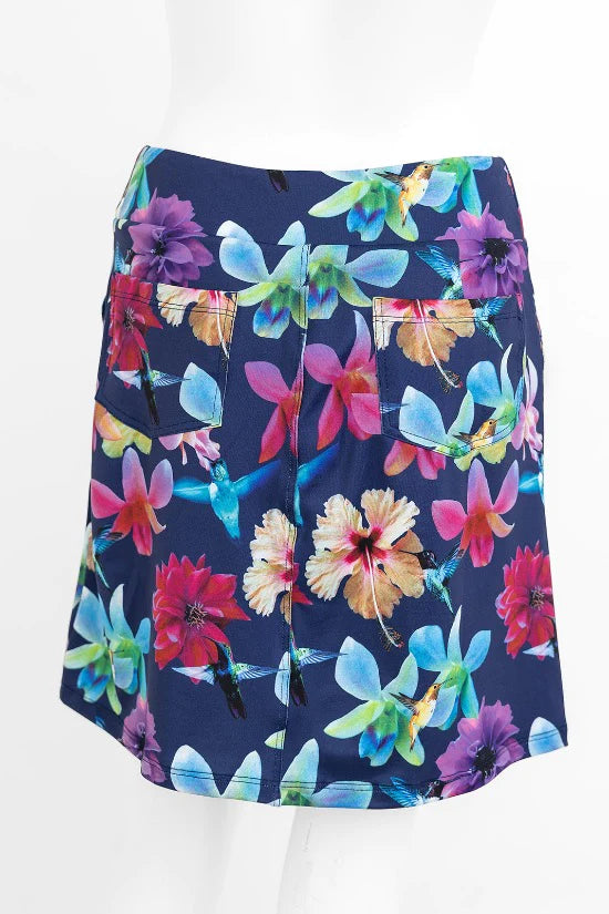 Amy Sport Monarch Beach Golf Skort - Navy Hummingbird 16" - Size XX-Small - Skorzie