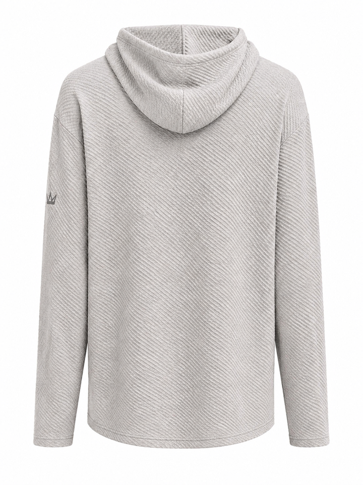 Turtleson Men's Bellfield Hoodie (w/ Logo) - Pearl Heather - XL - Skorzie