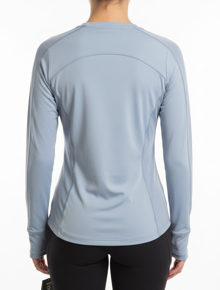 Fore All Women's Golf Top Marie Long Sleeve Smoke Blue Size M