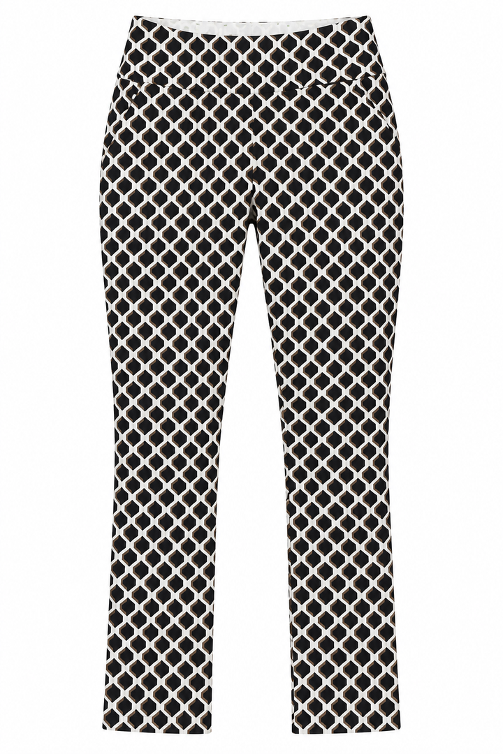 Swing Control Womens Pattern Print Ankle Pant - Brown/Black