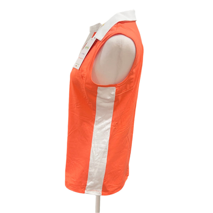 Swing Control Sleeveless Velocity Polo - Coral/White - Small - Skorzie