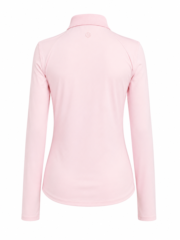 G/FORE Silky Nylon Long Sleeve Zip Polo - Blush - Small